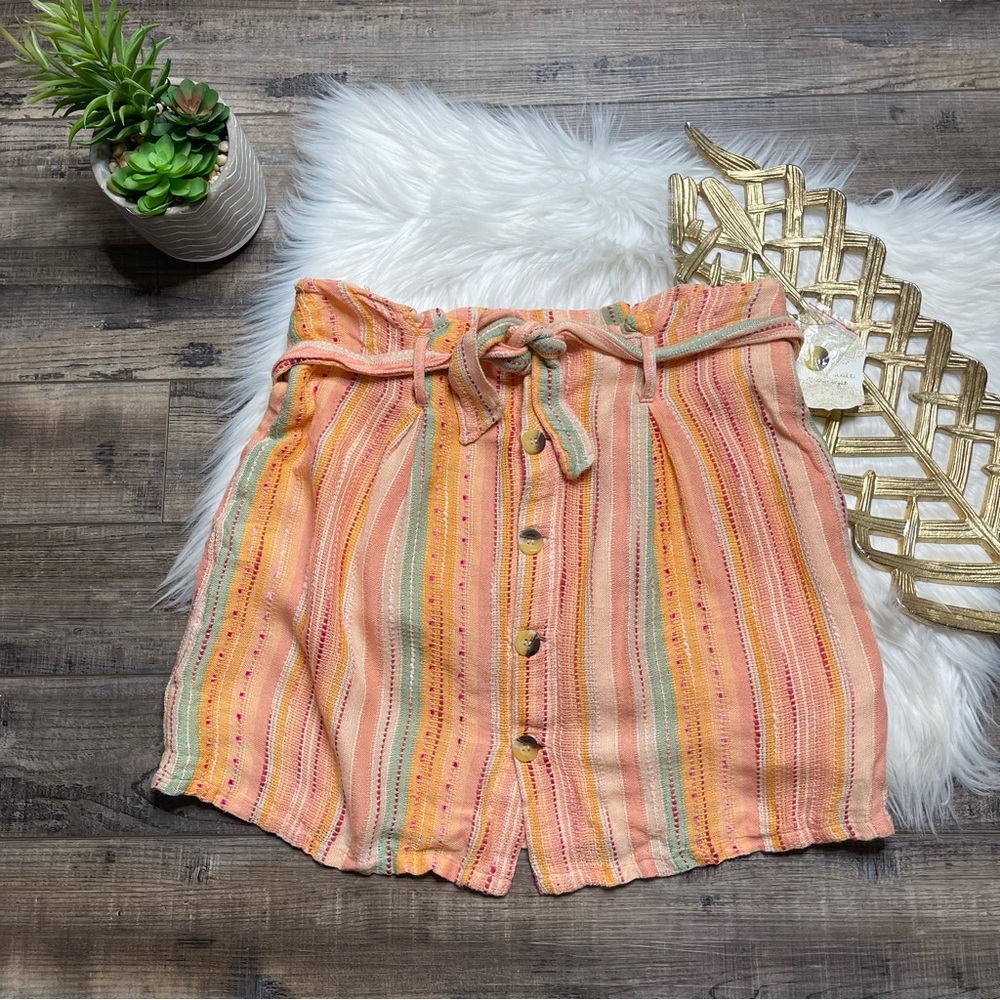 Alter’d State Button Down Stripe Skirt